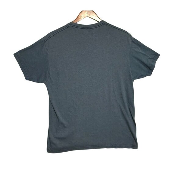 Hurley Mens Blue Gray Graphic T Shirt Sunset Logo Short Sleeve Beachy Size L - Picture 2 of 8